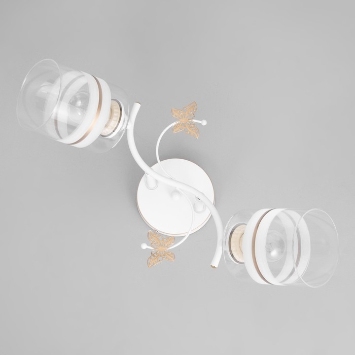 Люстра Люстра "Мия" 2х60Вт Е27 Белый, золото 53х18х24см