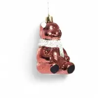 Ёлочные игрушки 3 шт. &laquo;Зимнее волшебство. Мишка колор&raquo; пластик, 9&times;5 см, красный