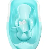 Набор для купания детский: ванночка 86 см, горка, ковш -лейка, голубой