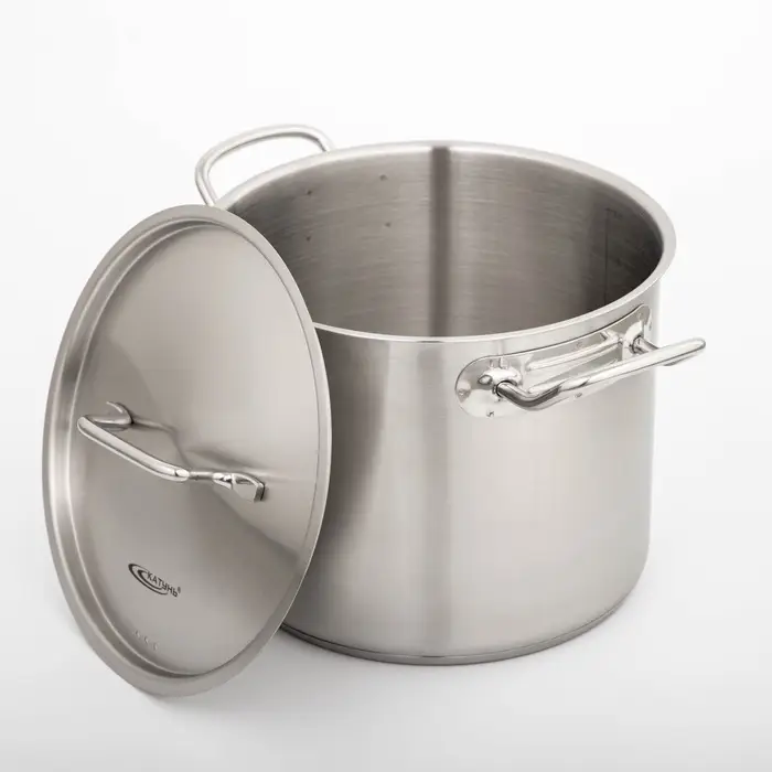 Кастрюля Катунь &laquo;Общепит&raquo;, 7 л, d=22 см, с крышкой, капсульное дно, индукция, нержавеющая сталь, хромированная