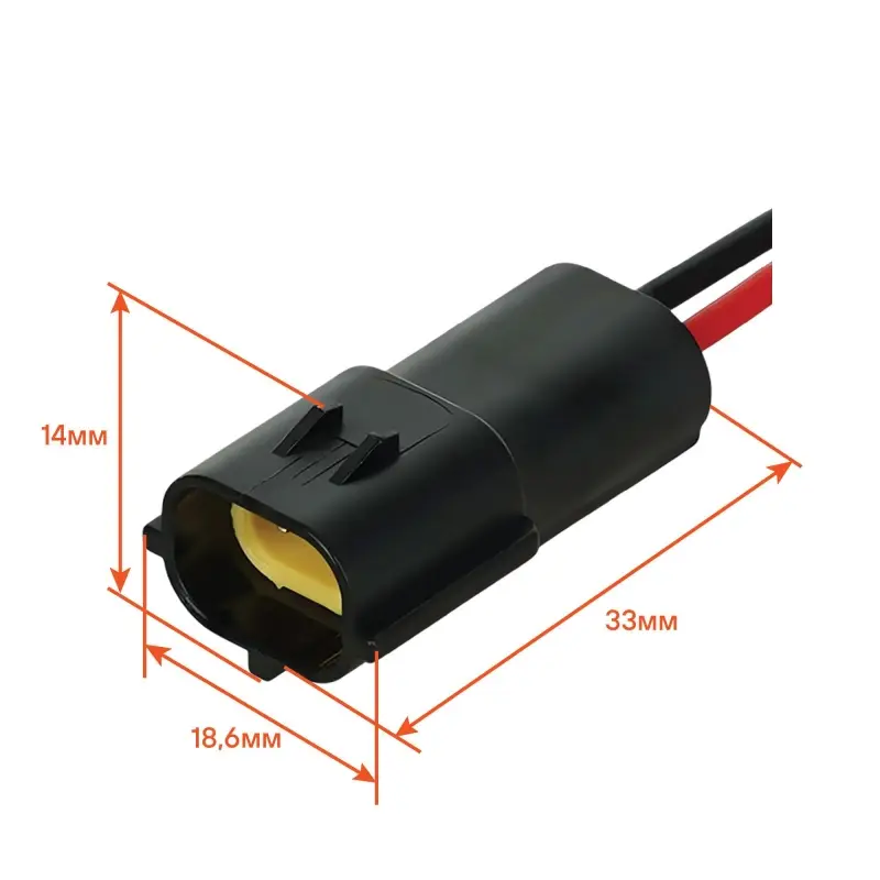 Разъём 2 pin с проводами для датчика кисл. и датчика ABS Daewoo/Chevrolet