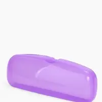Футляр для очков на хлопушке, однотонный, размер 16&times;3.5&times;5.5 см, полупрозрачный/МИКС