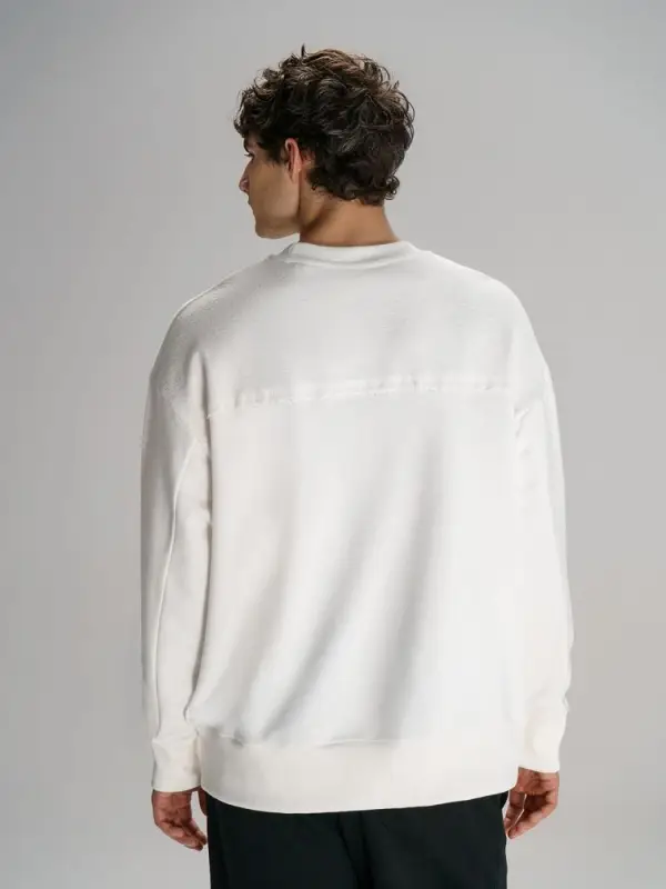 Свитшот оверсайз унисекс Vozduh, молочно-белый, размер XS/S Свитшот оверсайз унисекс Vozduh, молочно-белый, размер XS/S