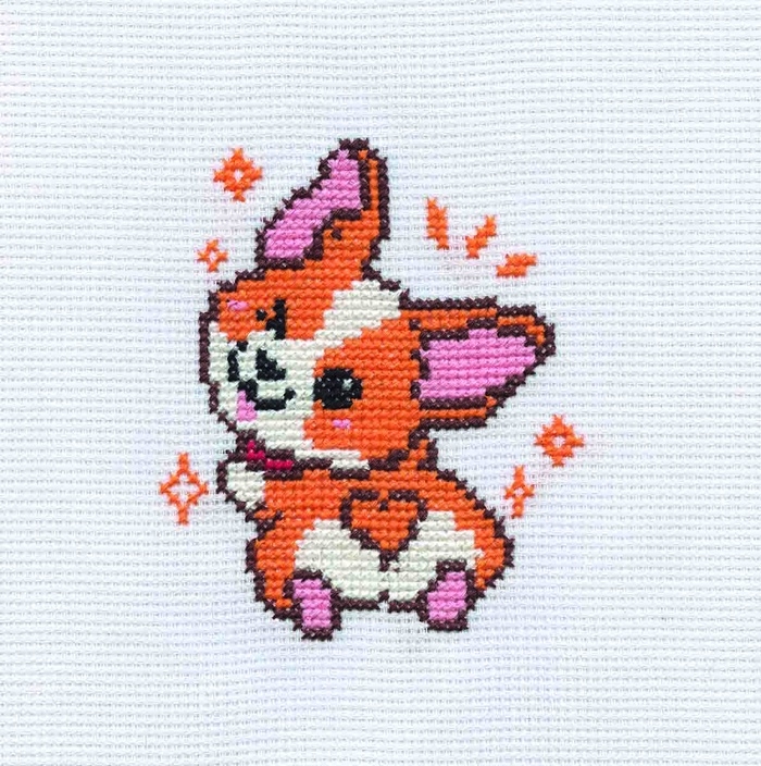 Набор для творчества. Вышивка Набор для творчества. Вышивка "Корги-улыбашка" (с пяльцами) 05618