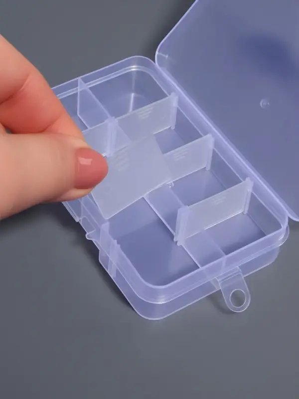 Органайзер для хранения мелочей, 8 ячеек, 10.5×6.7×2.2 см, прозрачный