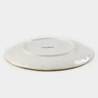 Тарелка Доляна Organic Gold, d=18 см, фарфор, белая