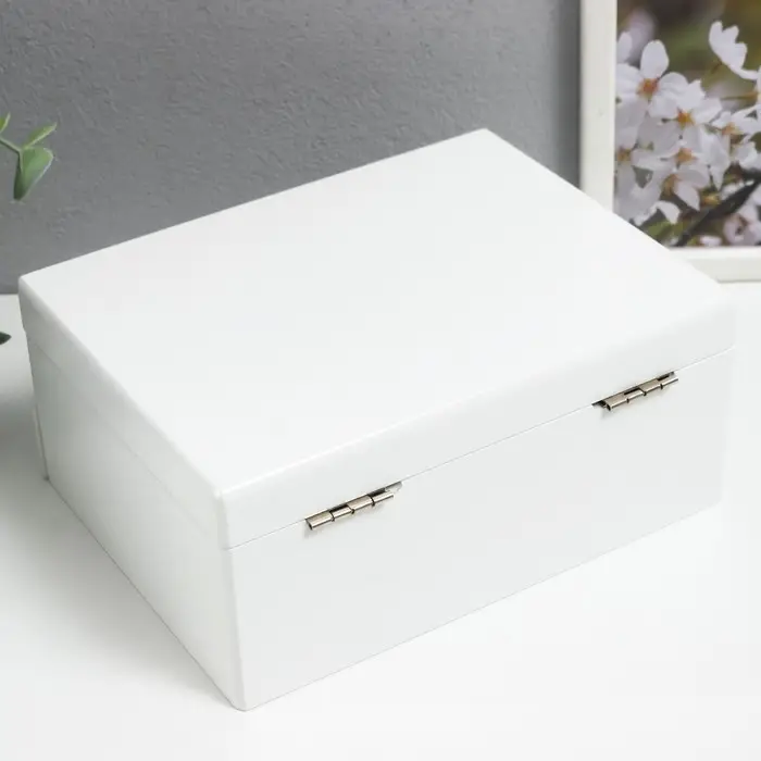 Шкатулка для украшений &laquo;Белоснежная&raquo;, дерево, 9&times;16&times;21 см