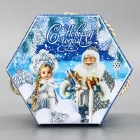 Подарочная новогодняя коробка «Краски зимы», для сладких подарков, 18×18×14 см