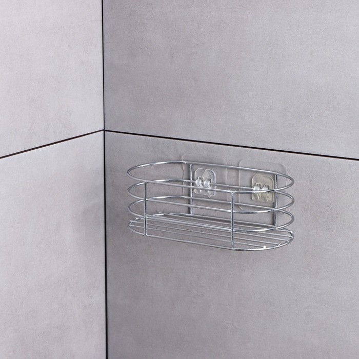 Полка на липучках Доляна, 20×10×6,5 см Полка на липучках Доляна, 20×10×6,5 см