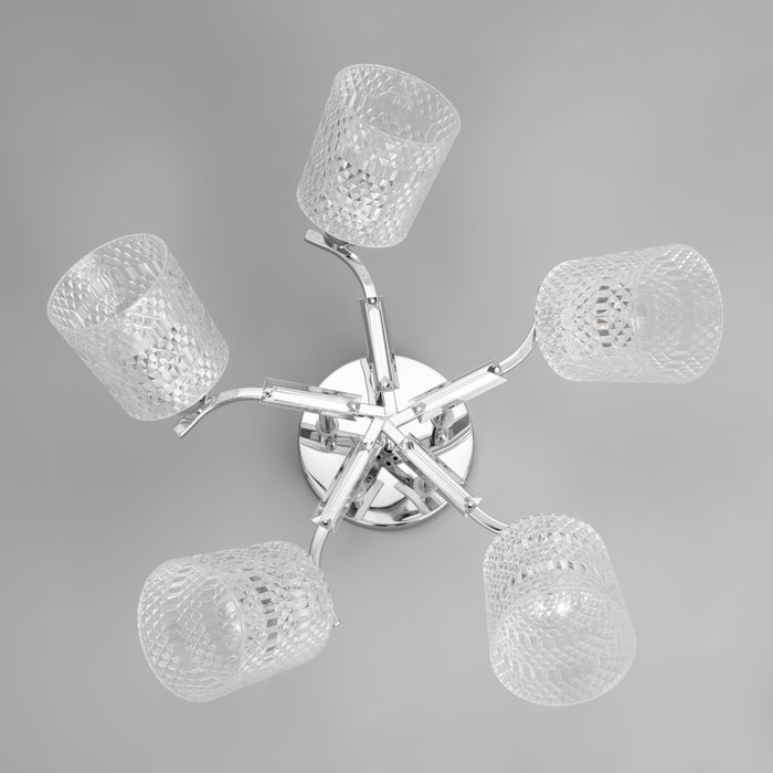 Люстра потолочная Люстра потолочная "Амис" E27 5х40Вт хром 52х52х22см