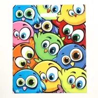 Пакет &laquo;Забавные птички&raquo;, полиэтиленовый с вырубной ручкой, 38&times;45 см, 60 мкм