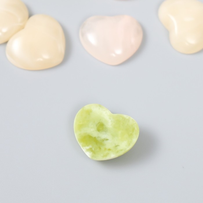 Декор для творчества пластик Декор для творчества пластик "Каменные сердечки" набор 10 шт МИКС 2х1,7х0,6 см