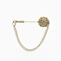 Булавка &laquo;Цветочек&raquo;, 5 см, белая в золоте