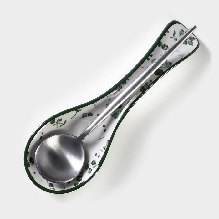 Подставка под ложку Доляна «Эвкалипт», 22,3×7,1×2,7 см Подставка под ложку Доляна «Эвкалипт», 22,3×7,1×2,7 см