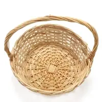 Корзина плетёная для хранения Rika, лоза, с ручкой, натуральная, набор 3 шт.