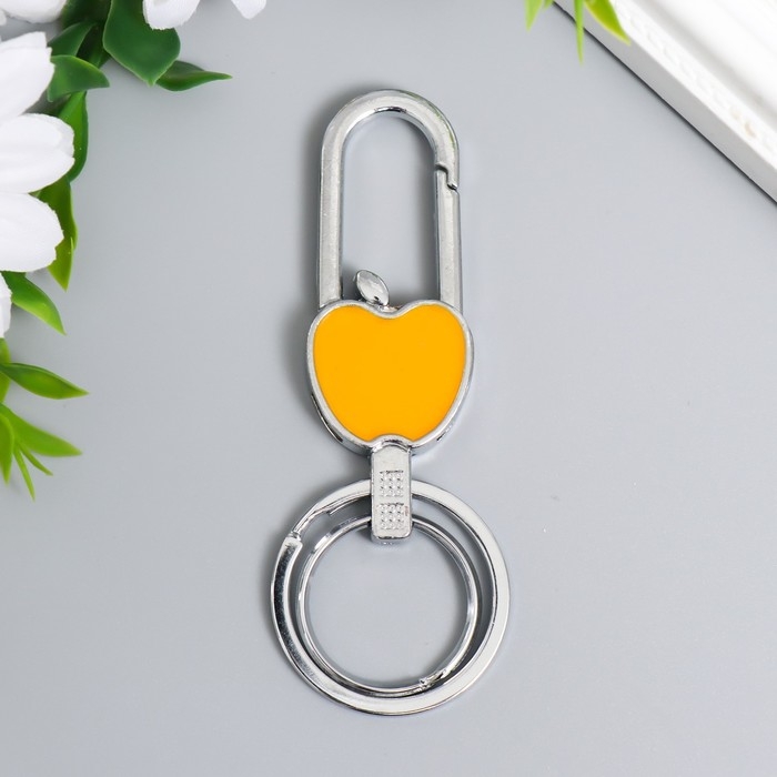 Брелок металл  Брелок металл "Карабин. Яблочко" МИКС 3х0,6х8,5 см