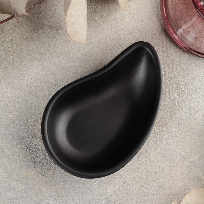 Соусник «Чёрный Восток», 10×6,6×2,5 см, цвет чёрный Соусник «Чёрный Восток», 10×6,6×2,5 см, цвет чёрный