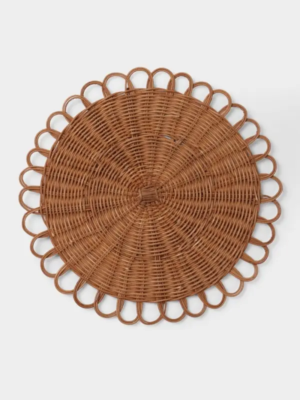 Подставка под горячее, 40&times;40&times;1 см, ротанг