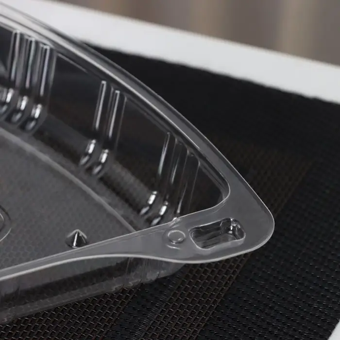 Контейнер для кусочка торта одноразовый, неразьёмная крышка, пластик, 8.5×11.5×6.5 см, прозрачный