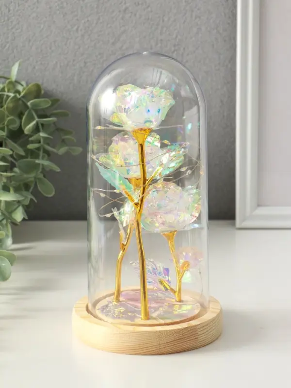 Сувенир свет Сувенир свет "3 розы в колбе" LED 3хААА серебристый 11х11х22 см