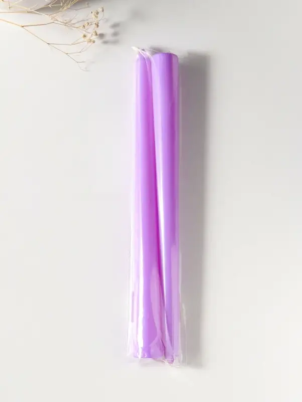 Набор свечей античных 25 см, 2 шт., 58 г, 7 ч, лаванда