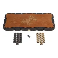 Нарды классические с гравировкой &laquo;Конь&raquo; 45&times;45 см, деревянные
