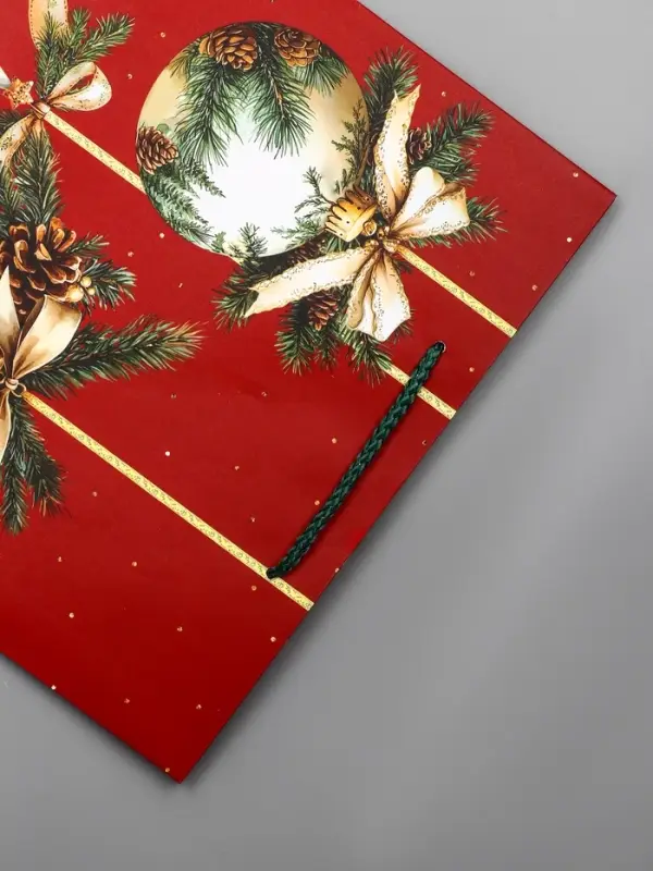 Пакет подарочный новогодний ламинированный, «Новогодние игрушки» , 26×12×32 см Пакет подарочный новогодний ламинированный, «Новогодние игрушки» , 26×12×32 см