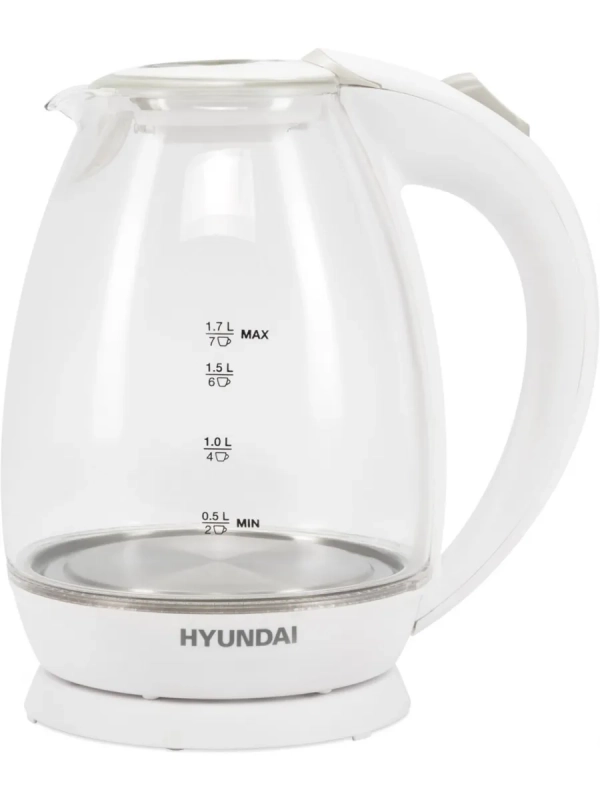 Чайник HYK-G2409 1.7л. 2200Вт белый серебристый Чайник HYK-G2409 1.7л. 2200Вт белый серебристый
