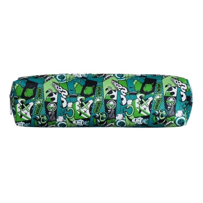 Пенал школьный на молнии Calligrata Пенал школьный на молнии Calligrata "Комикс", зелёный