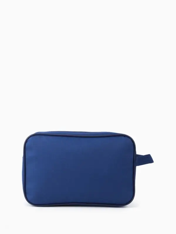 Косметичка дорожная на молнии &laquo;Бако текстиль&raquo;, с ручкой, с карманом, синяя