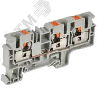 ARMAFIX Клемма пружинная Push-in CP-MC 3 вывода 10мм2 серая IEK