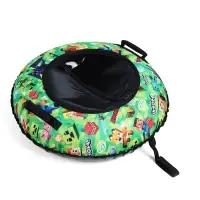 Тюбинг – ватрушка «Пиксели», диаметр чехла 90 см, зелёная, чёрный, Winter Star Тюбинг – ватрушка «Пиксели», диаметр чехла 90 см, зелёная, чёрный, Winter Star