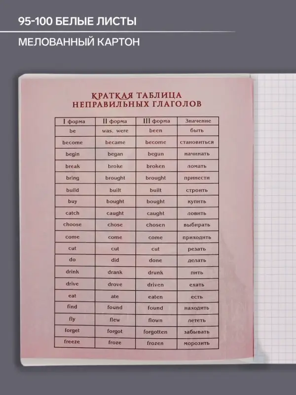 Тетрадь предметная 48 листов в клетку Calligrata, «Футбол. Английский язык», обложка мелованный картон Тетрадь предметная 48 листов в клетку Calligrata, «Футбол. Английский язык», обложка мелованный картон