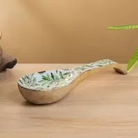 Подставка под ложку &laquo;Оливковая ветвь&raquo;, 25.5&times;9&times;3.8 см, дерево манго