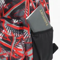 Рюкзак школьный на молнии, с карманами, с принтом, 30&times;13&times;42 см, чёрный