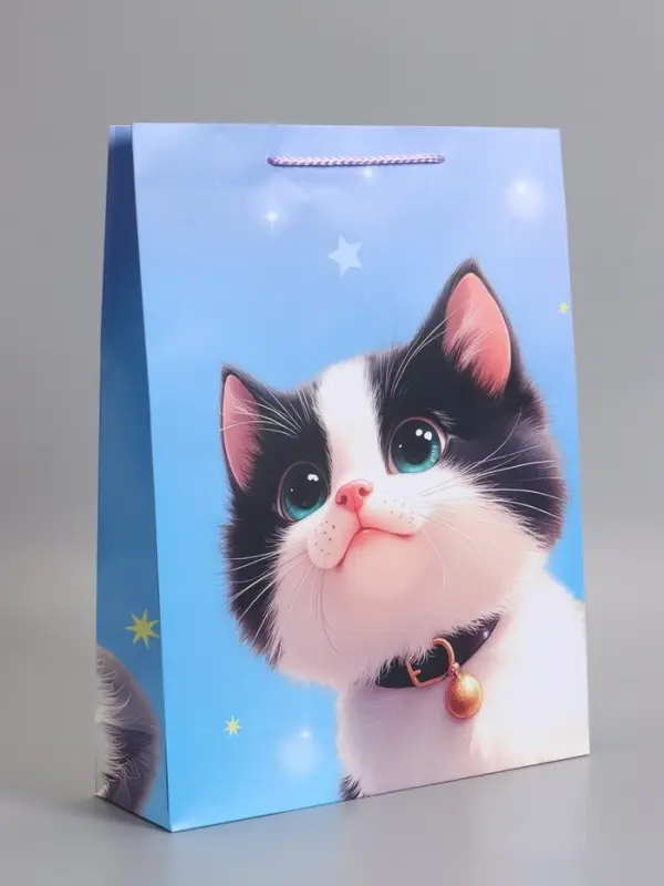 Пакет подарочный "Мурлыка счастья" 33 х 42,5 х 10 см