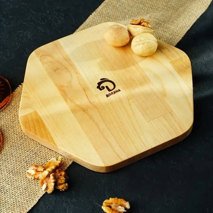 Менажница Доляна &laquo;Ромб&raquo;, 27&times;27 см, 4 секции, дерево берёза