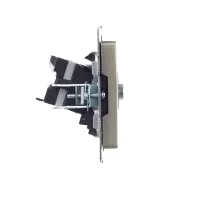 BRITE Розетка двойная TV+RJ45 кат.5E РТВ/РК12-БрШ шампань