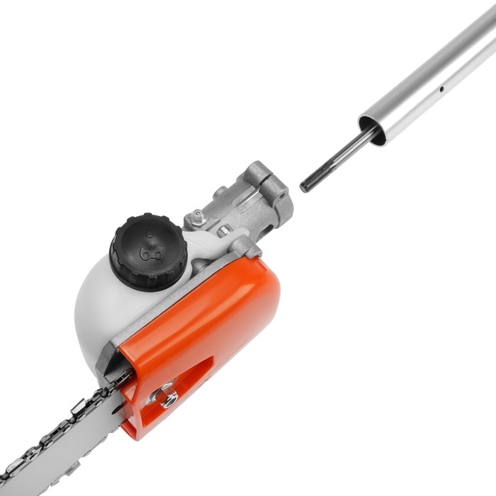 Насадка на триммер ТУНДРА, бензопила, 12 Насадка на триммер ТУНДРА, бензопила, 12", 44 звена, посадочное место 26 мм, шкив 9 зубьев