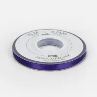 Лента атласная TEIRA, двухсторонняя, 6 мм, 25&plusmn;1 м, фиолетовая №0470