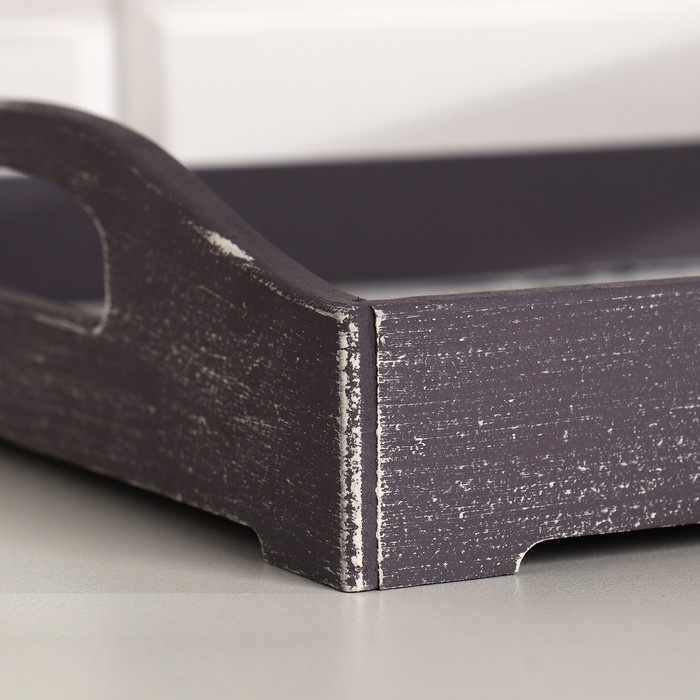 Поднос деревянный для завтрака Поднос деревянный для завтрака "Кофемания" 43х27,5х7 см