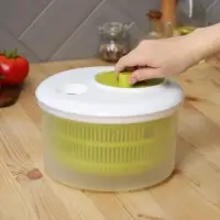 Центрифуга для сушки зелени Доляна Fresh cook, 3.7 л, пластик, белая, зелёная