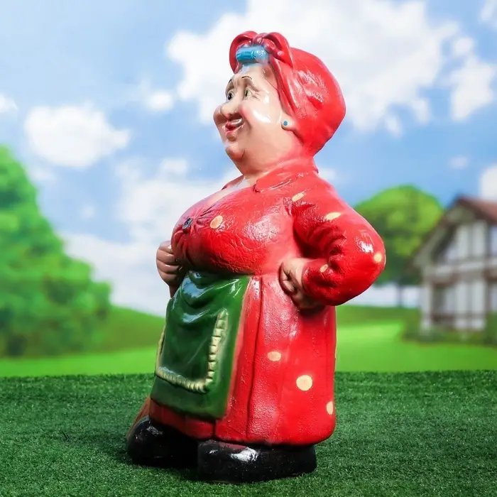 Садовая фигура из гипса &laquo;Тёща с метлой средняя&raquo;, 59&times;25&times;40 см, МИКС