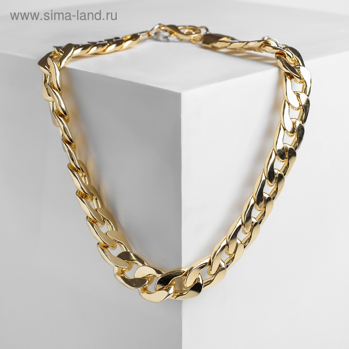 Колье «Цепь голден» плоская, цвет глянцевое золото, 45 см Колье «Цепь голден» плоская, цвет глянцевое золото, 45 см