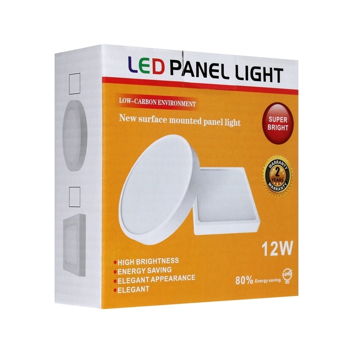 Накладной светодиодный светильник, 105х35 мм, 12 Вт, 1080 Лм, 6500 К, круг. Накладной светодиодный светильник, 105х35 мм, 12 Вт, 1080 Лм, 6500 К, круг.