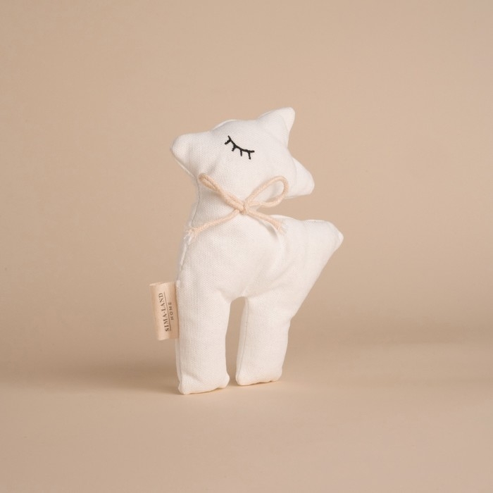 Мягкая игрушка «Оленёнок», 15 см, цвет белый, с бантиком Мягкая игрушка «Оленёнок», 15 см, цвет белый, с бантиком