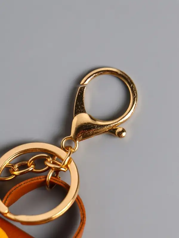 Брелок кожзам с карабином, с кистью Брелок кожзам с карабином, с кистью "Сумочка. Сова" карамель 5,2х2,5х6 см