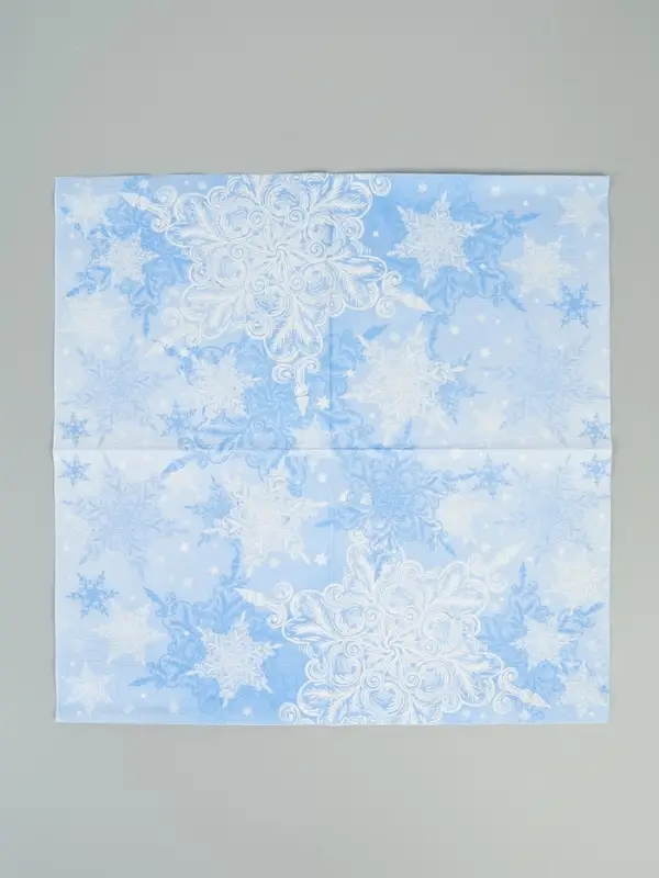 Салфетки бумажные трёхслойные «Снежный вальс» 33х33, 20 шт