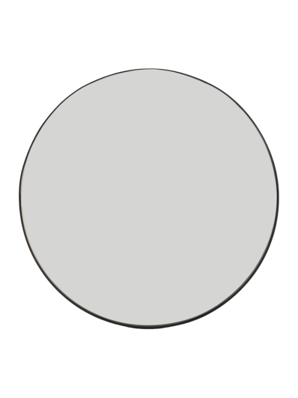 Зеркало интерьерное настенное в круглом корпусе из металла  d=50,5см, черный