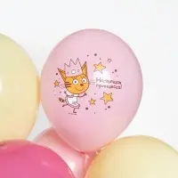 Воздушные шары латексные 12" &laquo;Три Кота, Принцессы&raquo;, набор 25 штук, МИКС